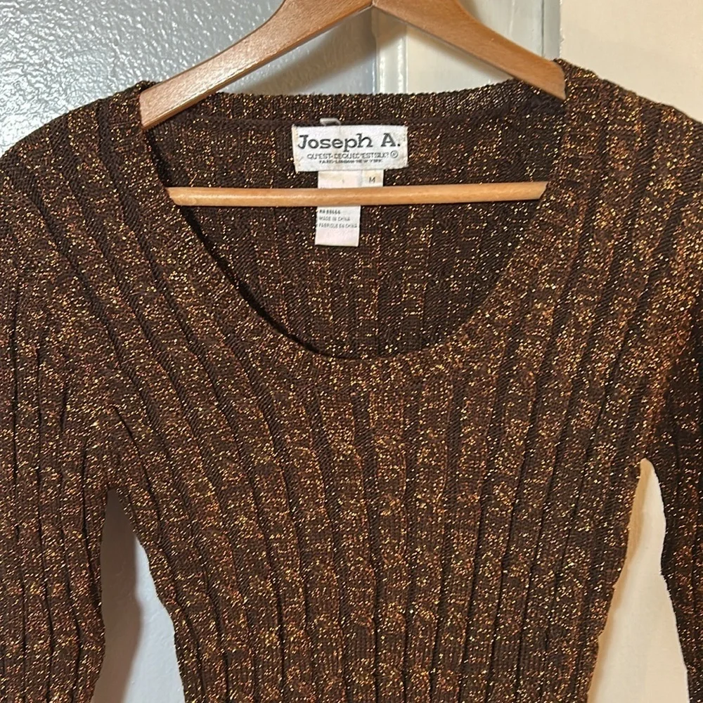 Joseph A. Brown Sparkling Scoop Neck Sweater Size M